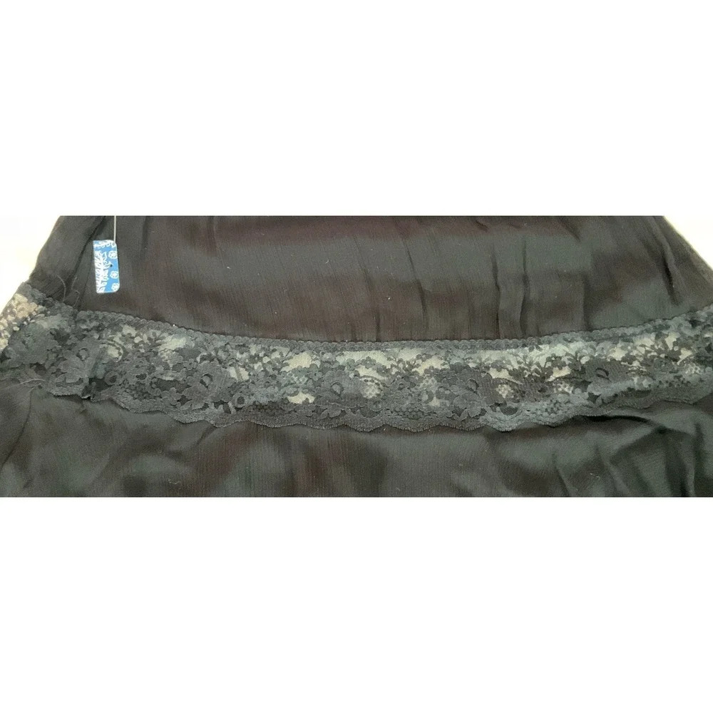 Free People Intimately Womens Small Black Go Lightly Lace Slip Dress Hanky